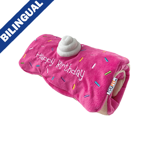 FOUFOUBRANDS FOUFIT BIRTHDAY ROLL CAKE LARGE DOG TOY