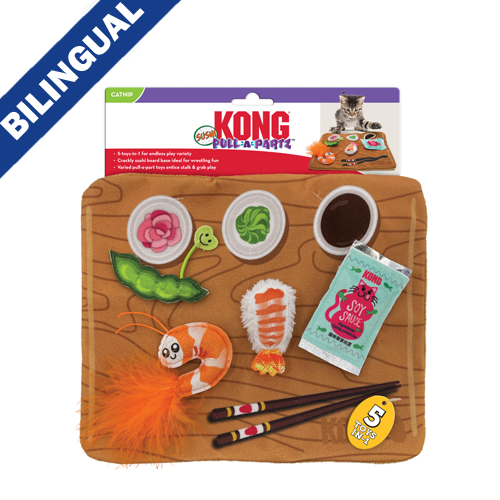 KONG PULL-A-PARTZ SUSHI CAT TOY