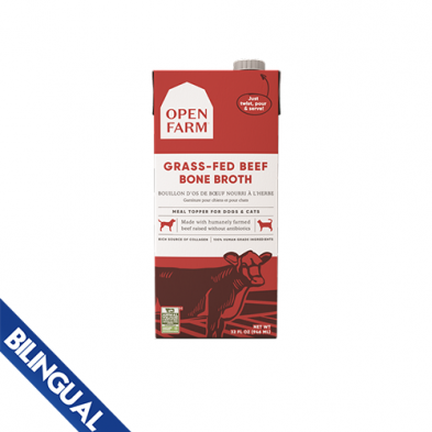 OPEN FARM GRASS-FED BEEF BONE BROTH FOR DOGS & CATS 32OZ