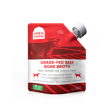 OPEN FARM GRASS-FED BEEF BONE BROTH FOR DOGS & CATS 12OZ