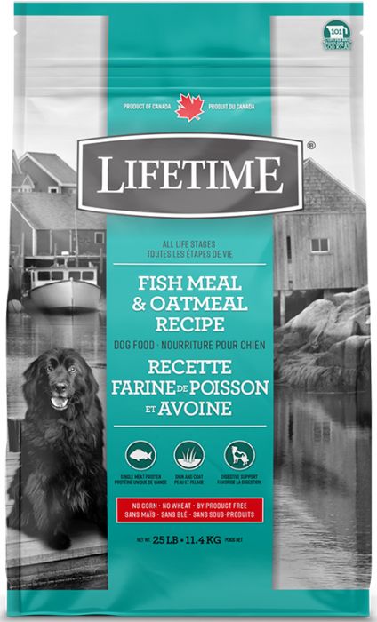 LIFETIME ALL LIFE STAGES FISH AND OATMEAL 11.4KG