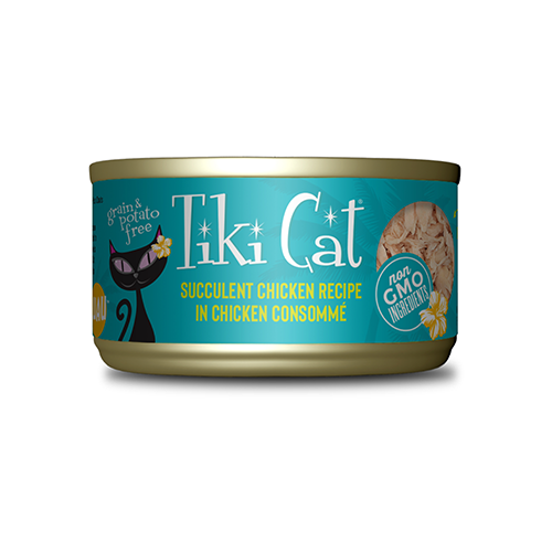TIKI CAT SUCCULENT CHICKEN RECIPE IN CHICKEN CONSOMMÉ WET CAT FOOD 2.8OZ