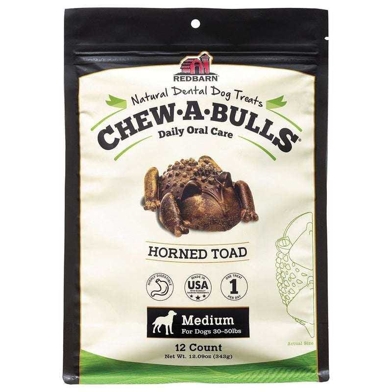 REDBARN CHEW A BULLS TOAD MEDIUM 12CT DOG