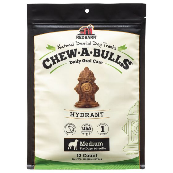 REDBARN CHEW A BULLS HYDRANT MEDIUM 12CT DOG