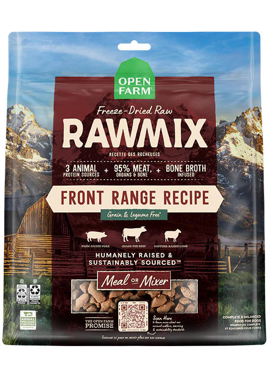 OPEN FARM RAWMIX FRONT RANGE FREEZE DRIED RAW RECIPE 13.5OZ