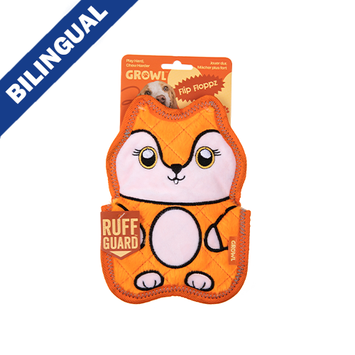 GROWL™ FLIP FLOPPZ FERGIE THE FOX DOG TOY