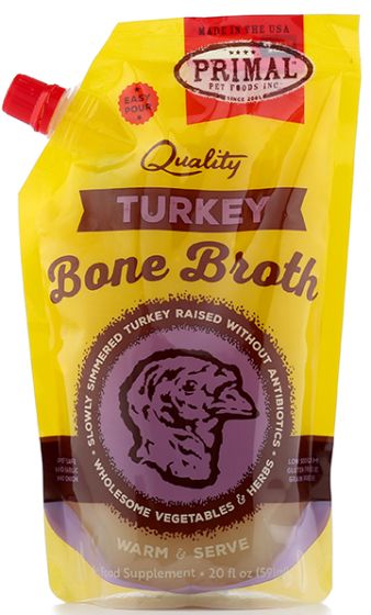 PRIMAL FROZEN TURKEY BONE BROTH CAT-DOG 20 OZ.