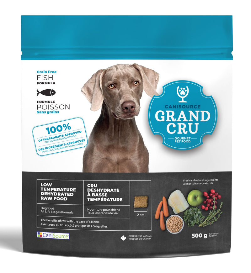 CANISOURCE GRAND CRU LOW TEMPERATURE DEHYDRATED RAW GRAIN FREE FISH FORMULA DOG FOOD 500G