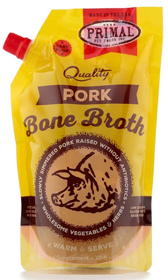 PRIMAL FROZEN PORK BROTH CAT-DOG 20 OZ