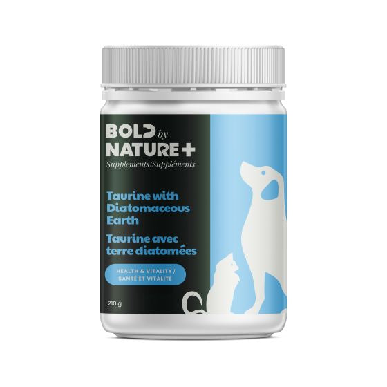 BOLD BY NATURE+ SUPPLEMENTS - HEALTH & VITALITY TAURINE WITH DIATOMACEOUS EARTH FOR DOGS & CATS 210G