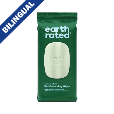 EARTH RATED CERTIFIED COMPOSTABLE GROOMING WIPES (100 CT)