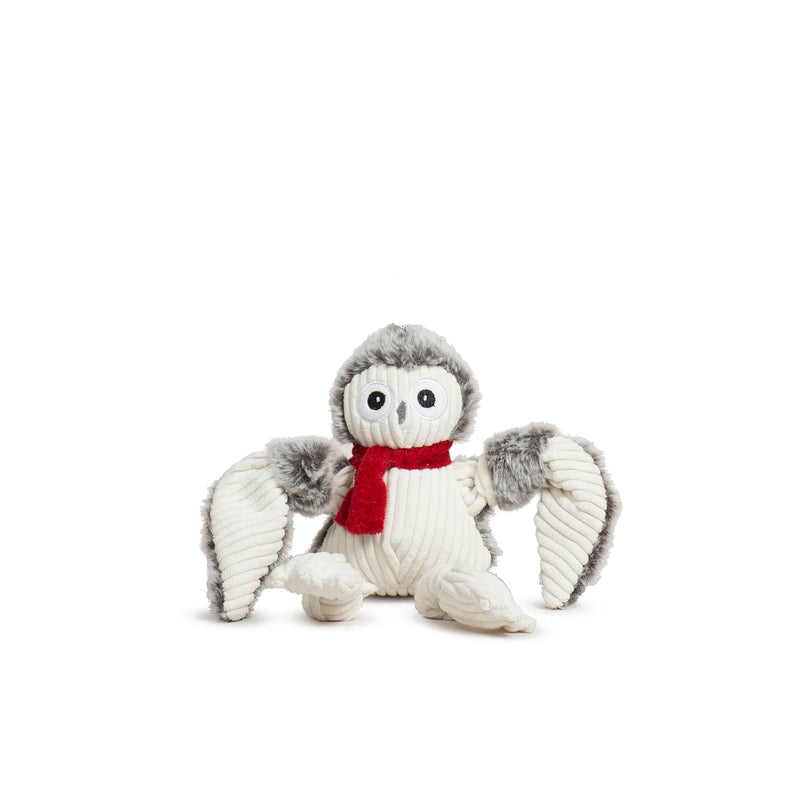 HUGGLEHOUNDS - OLLIE OWL KNOTTIE – HOLIDAY PLUSH DOG TOY LG