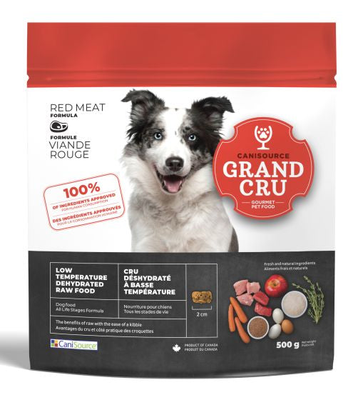 CANISOURCE GRAND CRU LOW TEMPERATURE DEHYDRATED RAW RED MEAT FORMULA DOG FOOD 500G