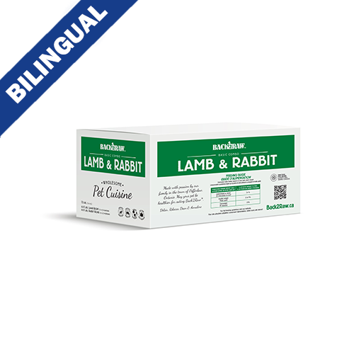 BACK2RAW™ BASICS LAMB RECIPE & RABBIT BLEND FROZEN DOG FOOD 12LB