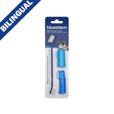 BLUESTEM ORAL CARE TOOTHBRUSH AND FINGER BRUSH SET FOR DOGS & CATS