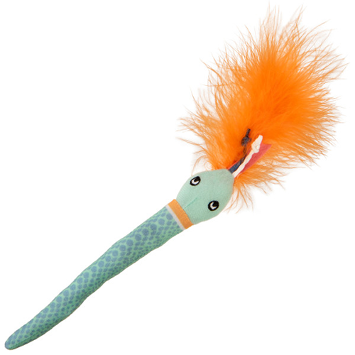 INSTINCTS BY SMARTYKAT TRICKY TWISTER  BENDABLE HAPPYNIP SILVERVINE & CATNIP PLUSH SNAKE CAT TOY