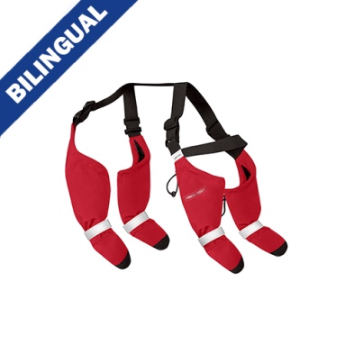 CANADA POOCH® SUSPENDER BOOTS RED SIZE 3 LONG
