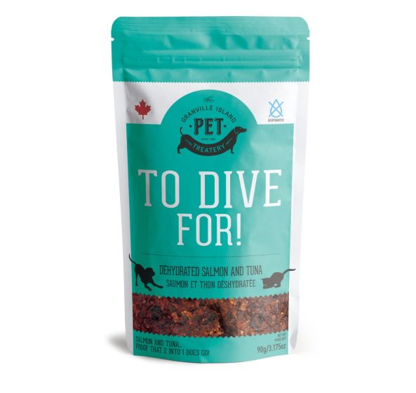 GRANVILLE TO DIVE FOR SALMON AND TUNA DEHYDRATED TREATS DOG & CAT 90G