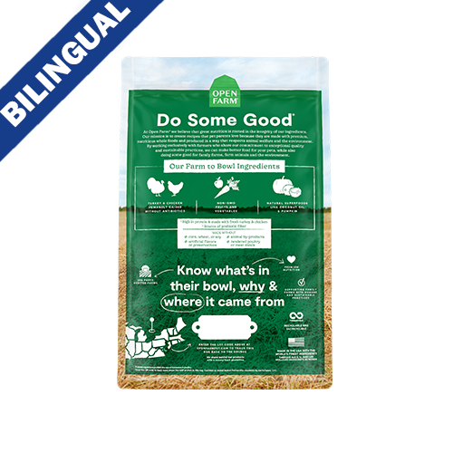 OPEN FARM GRAIN FREE HOMESTEAD TURKEY & CHICKEN DRY DOG FOOD 22LB