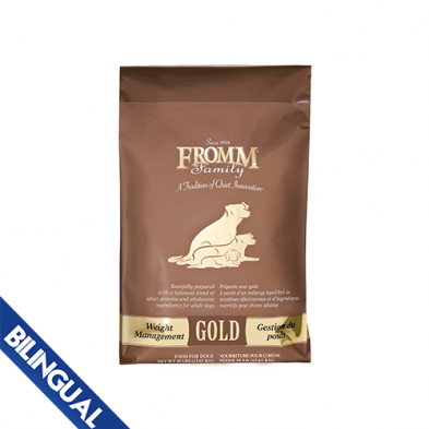 FROMM GOLD WEIGHT MANAGEMENT DRY DOG FOOD 30LB