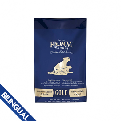 FROMM GOLD REDUCED ACTIVITY & SENIOR DRY DOG FOOD 30LB