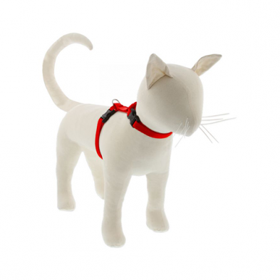 LUPINE BASICS H-STYLE ADJUSTABLE HARNESS FOR CATS 1/2" X 12"-20" RED
