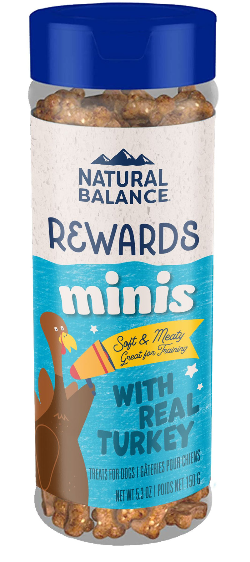 NATURAL BALANCE REWARDS MINIS WITH REAL TURKEY DOG TREATS 5.3OZ