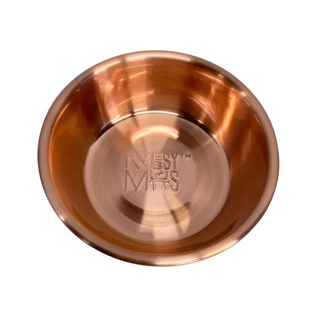 MESSY MUTTS - COPPER COLORED STAINLESS STEEL BOWL - 1.5 CUPS