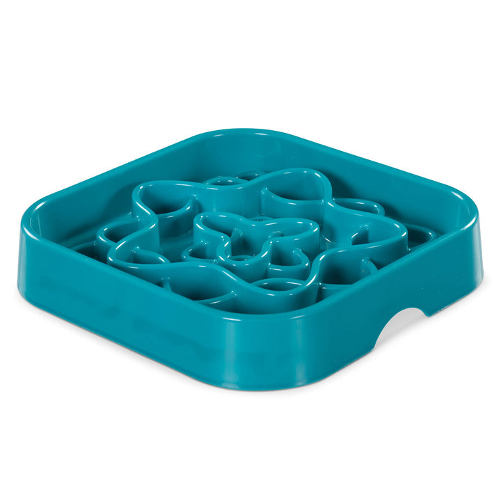 MESSY MUTTS - INTERACTIVE SQUARE DOG SLOW FEEDER, 8 CUP CAPACITY