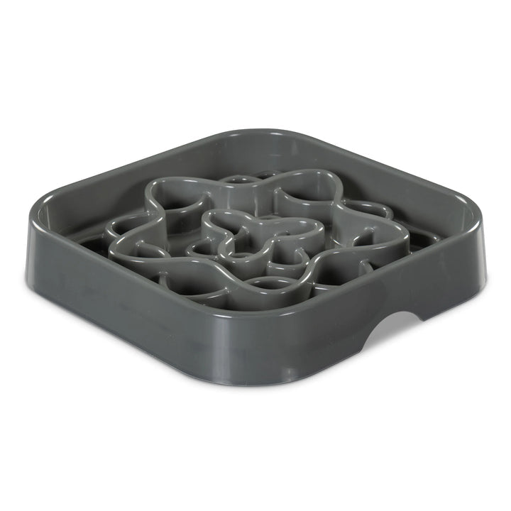 MESSY MUTTS - INTERACTIVE SQUARE DOG SLOW FEEDER, 8 CUP CAPACITY