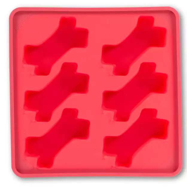 MESSY MUTTS - FRAMED SILICONE POPSICLE TREAT MAKER 10x10, RED
