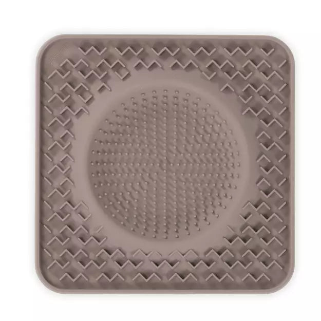 MESSY MUTTS - SILICONE THERAPEUTIC LICKING BOWL MATT 10x10, GREY