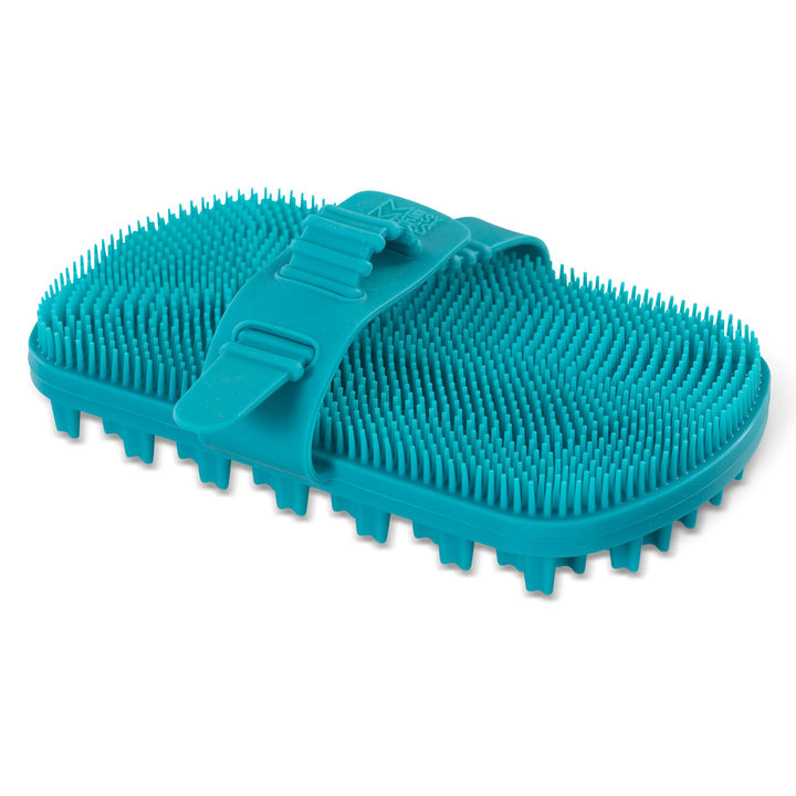 MESSY MUTTS - SILICONE DUAL SIDED GROOMING BRUSH WITH HAND STRAP