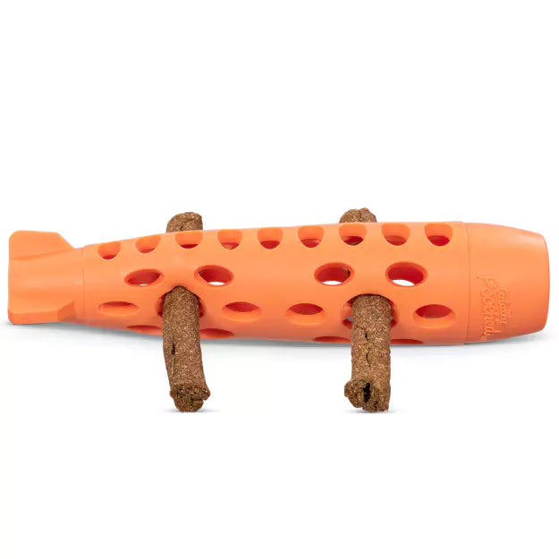 MESSY MUTTS - TOTALLY POOCHED STUFF’N CHEW ROCKET STICK 10”