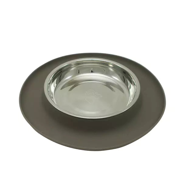 MESSY CATS - SILICONE FEEDER WITH STAINLESS SAUCER BOWL 1.75 CUPS