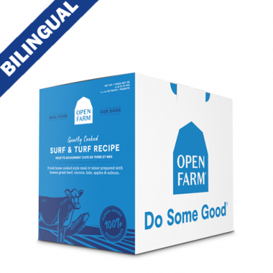 OPEN FARM SURF & TURF GENTLY COOKED RECIPE FROZEN DOG FOOD 96 OZ (6LB) (6 PATTIES)