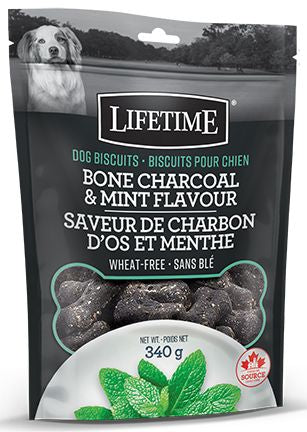 LIFETIME ALL LIFE STAGES CHAR MINT FLAVOUR DOG BISCUIT 340G