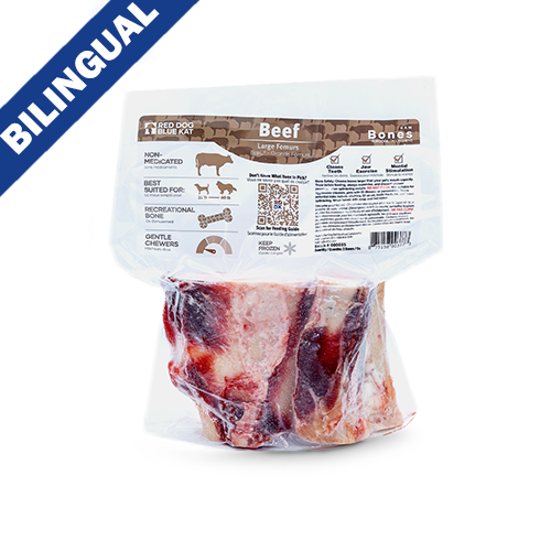 RED DOG BLUE KAT BEEF FEMUR LARGE FROZEN BONES