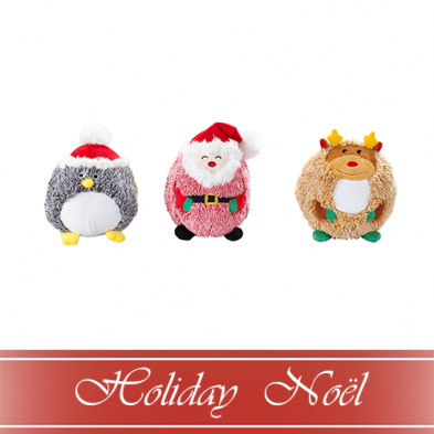 SPOT HOLIDAY BUTTERBALLS ASSORTED 6" DOG TOY
