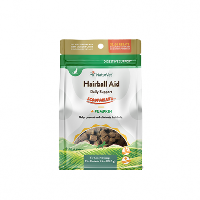 NATURVET SCOOPABLES HAIRBALL AID DAILY SUPPORT + PUMPKIN SUPPLEMENT FOR CATS (45 SCOOPS)