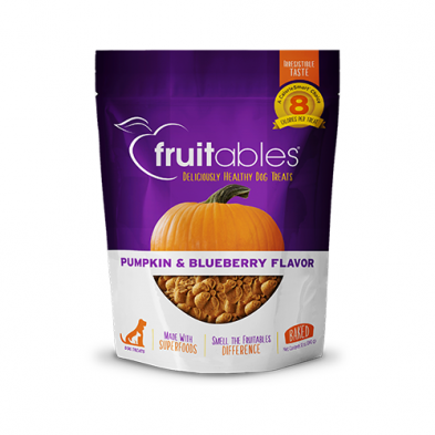 FRUITABLES PUMPKIN & BLUEBERRY FLAVOR DOG TREAT 12 OZ