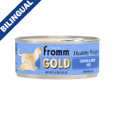 FROMM GOLD HEALTHY WEIGHT CHICKEN & DUCK PÂTÉ FOOD FOR CATS 5.5oz