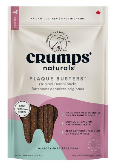 CRUMPS PLAQUE BUSTERS ORIGINAL 18PC 3.5IN 255G (SMALL DOGS)