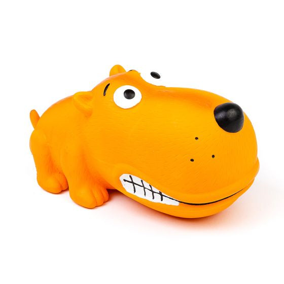 BUD-Z LATEX BIG SNOUT YELLOW DOG 7IN 1PC