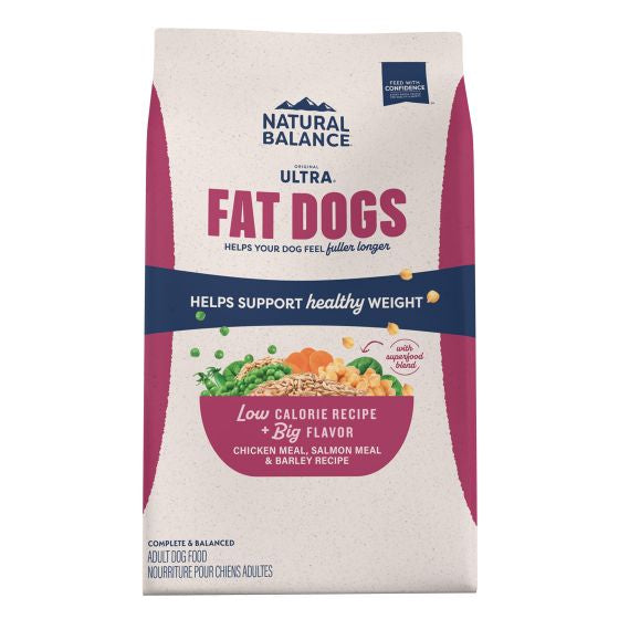 NATURAL BALANCE ORIGINAL ULTRA FAT DOGS CHICKEN MEAL, SALMON MEAL & BARLEY RECIPE DOG 24lb