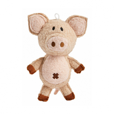 SPUNKY PUP WOOLIES PLUSH PIG DOG TOY