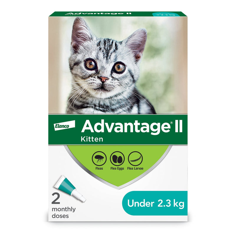 ADVANTAGE II - KITTEN <2.3KG (2 MONTLY DOSES)