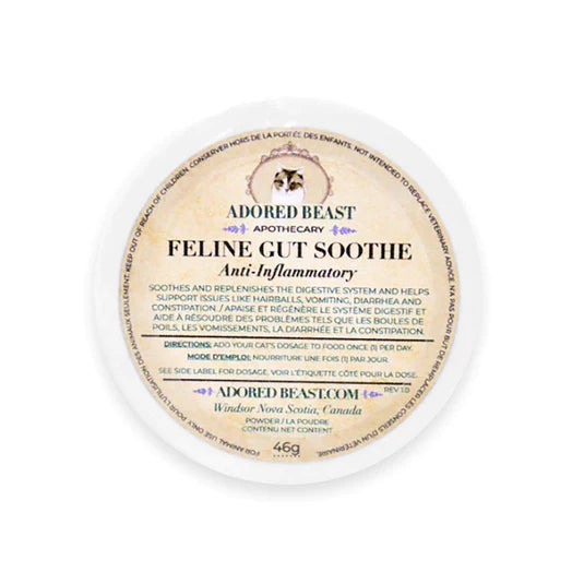 ADORED BEAST APOTHECARY - FELINE GUT SOOTHE - ANTI-INFLAMMATORY - 46G