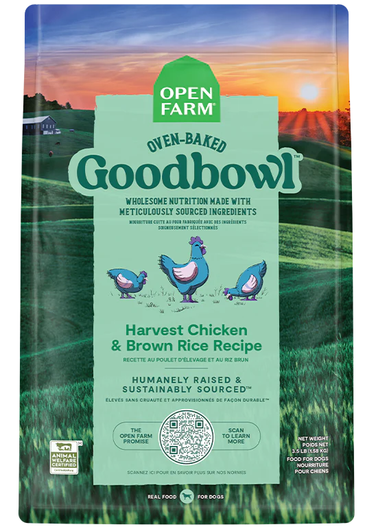 OPEN FARM GOODBOWL HARVEST CHICKEN & BROWN RICCE RECIPE FOR DOGS 3.5LB