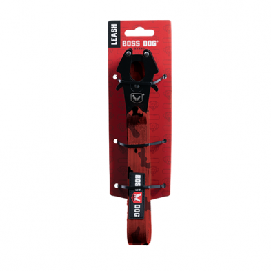 BOSS DOG BOSS TACTICAL CAMO RED LEASH 1" X 6FT
